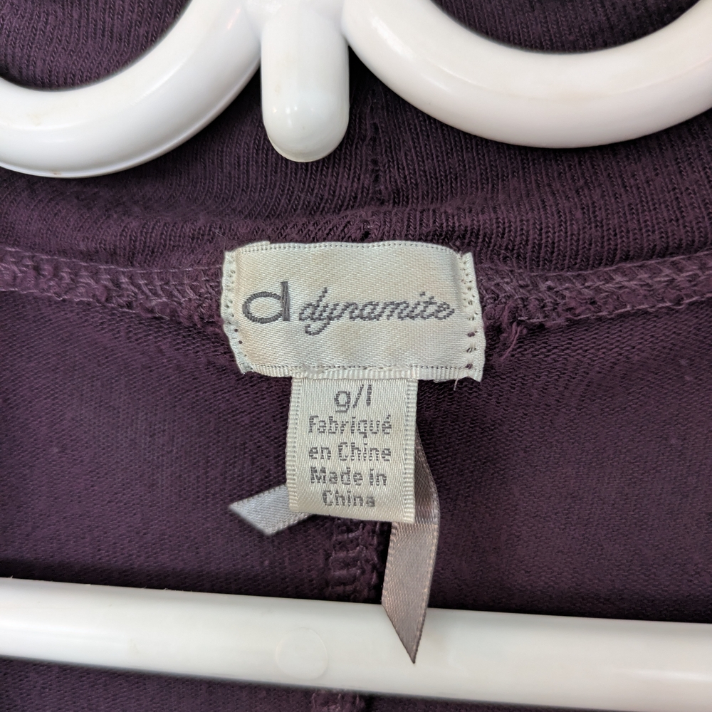 Women's Purple Open-Front Sweater - Picture 2 of 4